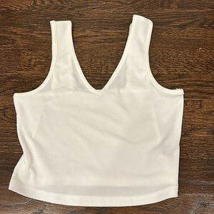 NWOT white shein butter soft tank size small